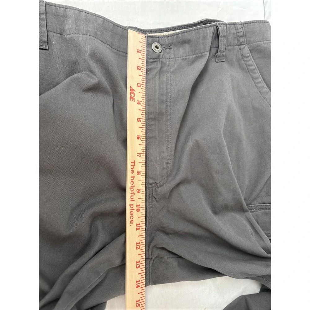 Wrangler Cargo Pants Mens 42X30 Gray 7 Pockets Regular Taper Outdoor Canvas